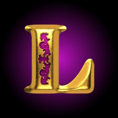 vector golden letter l N6