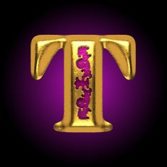 vector golden letter t N6