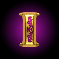 vector golden letter i N6