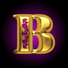 vector golden letter b N6
