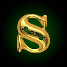 vector golden letter s N5