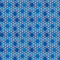 Abstract background of the blue triangles hexagons