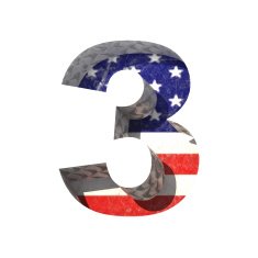 Vector American cutted figure 3 Paste to any background N2