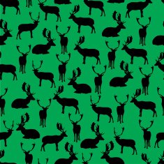 fallow deer silhouette pattern eps10 N2