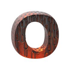 Vector hot metal cutted figure o Paste to any background