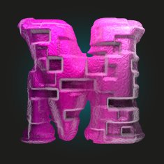 vector pink plastic figure m N2