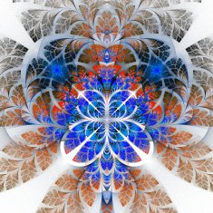 Multicolor fabulous fractal pattern Collectiont - tree foliage N9