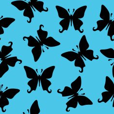 black butterfly vector seamless texture N2