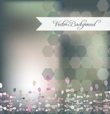 Abstract background from hexagons plants blur N2