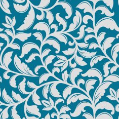 Blue Floral Pattern N13