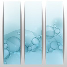 Blue Glowing Bubbles Banner