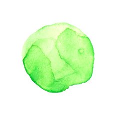Green watercolor circle