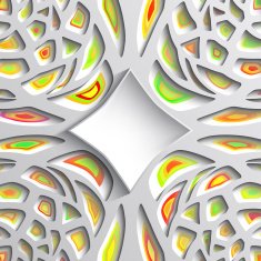 3d geometric background with shadows paper graphic Place for text N6