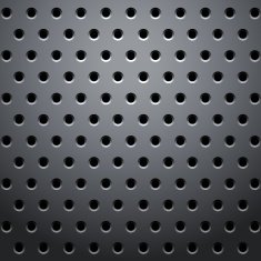Grid with round dots hexagon