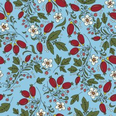 seamless textures with white flowers on a blue background