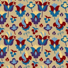 Seamless color flower pattern