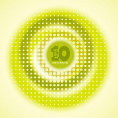 Vector creative circle yellow background Eps10