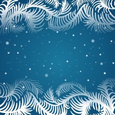 Vector frame of frosty pattern