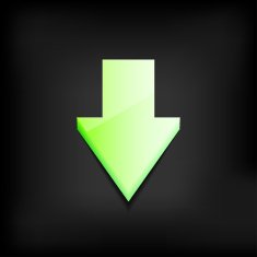 Vector green arrow on dark background Eps 10