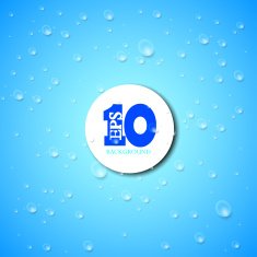 Vector drops on blue background Eps 10