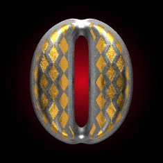 vector silver and golden figure 0 N2