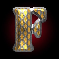 vector silver and golden figure f N2