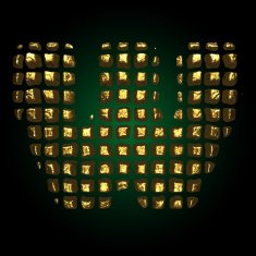vector golden letter w N6
