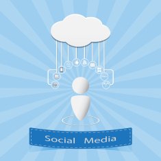 Social media background vector illustration