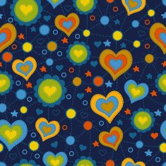 Seamless pattern with the application of hearts N2