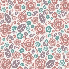 Vintage stylized seamless floral texture