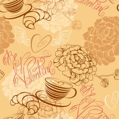 Love concept seamless pattern Valentine`s Day background N2