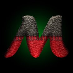 vector wool letter N34