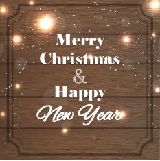 Christmas card over wood texture Vector illustration