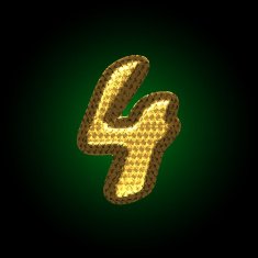 vector golden letter N62