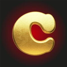 vector golden letter N67