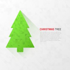 Modern flat christmas tree with triangles N2