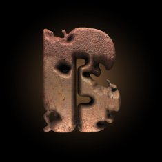 Vector old metal letter N139
