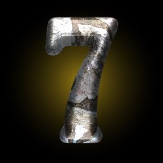 vector old stone letter N67