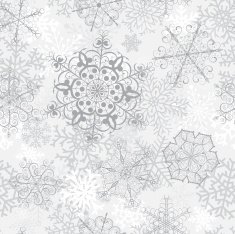Christmas seamless pattern with gray snowflakes