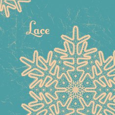 Vector lace snowflake style vintage handmade N3
