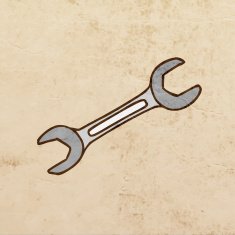 Wrench on Grunge Background N2