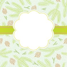 Christmas greeting card with frame N2