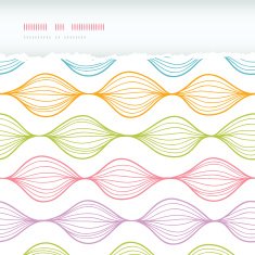 Colorful horizontal torn ogee seamless pattern background