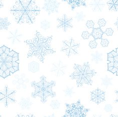 Christmas seamless pattern with big and small snowflakes N3