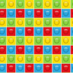 Seamless Colorful Buttons Pattern Background