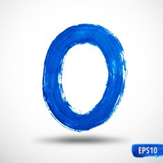 Watercolor Alphabet Letter O Grunge background