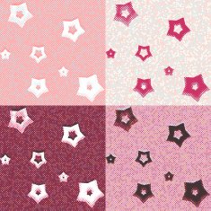 Stars and dots geometric seamless patterns N2