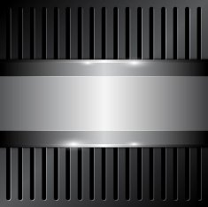shiny metallic on grille background