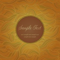 Decorative background with text frame and seamless abstract pattern