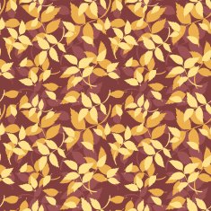 Seamless pattern with autumn leaves on purple Vector illustration